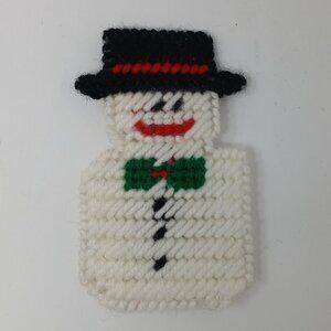 Handstitched Snowman Refrigerator Magnet